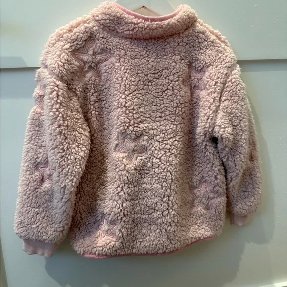 Little Sleepies Pink Star Pattern Fleece Jacket - Picture 3 of 4